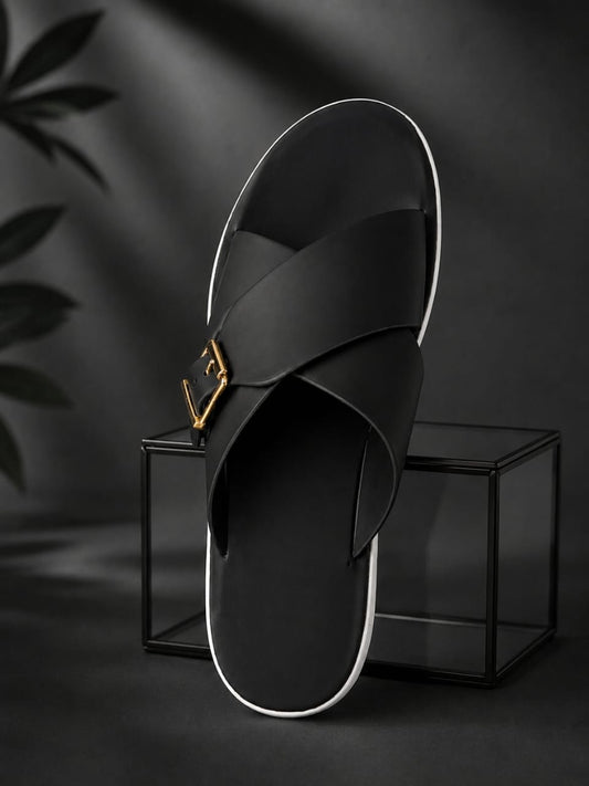 N7 Women’s Soft Cross-Strap Buckle Slippers