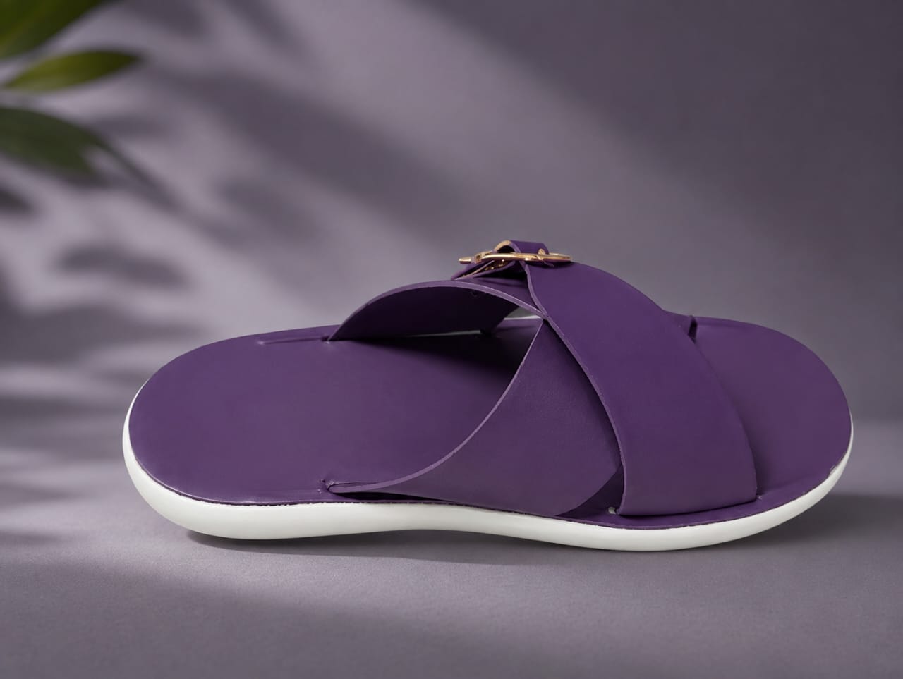 N7 Women’s Soft Cross-Strap Buckle Slippers