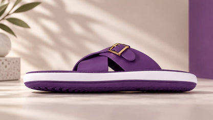 N7 Women’s Soft Cross-Strap Buckle Slippers