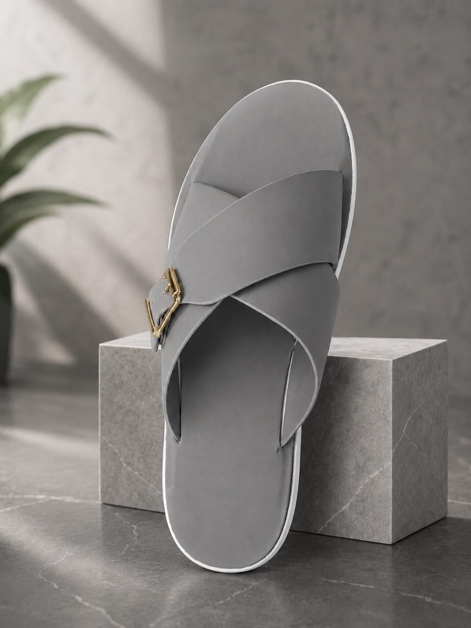 N7 Women’s Soft Cross-Strap Buckle Slippers