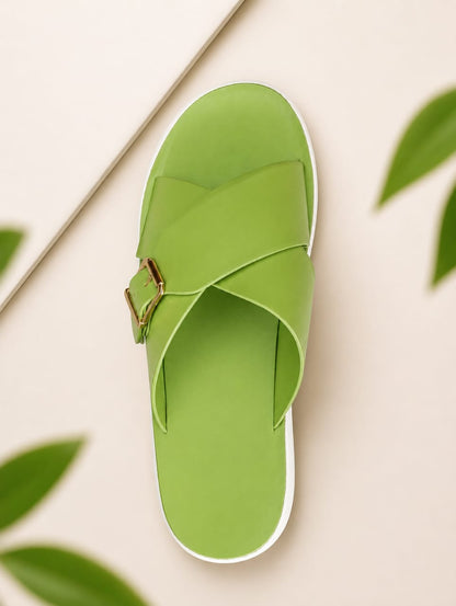 N7 Women’s Soft Cross-Strap Buckle Slippers