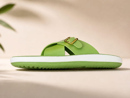 N7 Women’s Soft Cross-Strap Buckle Slippers