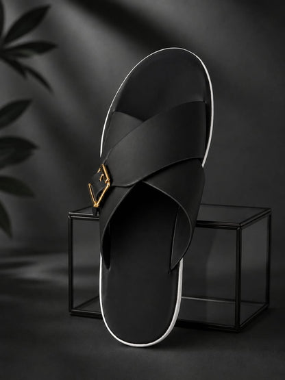N7 Women’s Soft Cross-Strap Buckle Slippers